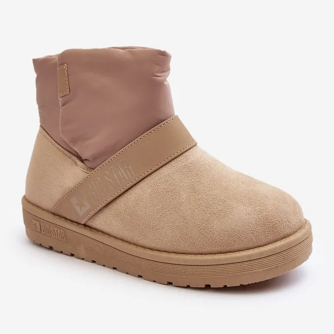 Beige Big Star geïsoleerde snowboots op platform MM274152