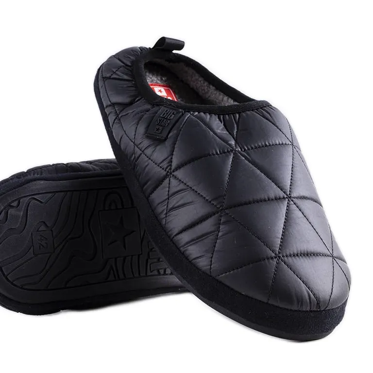 Big Star zwarte geïsoleerde pantoffels KK174365