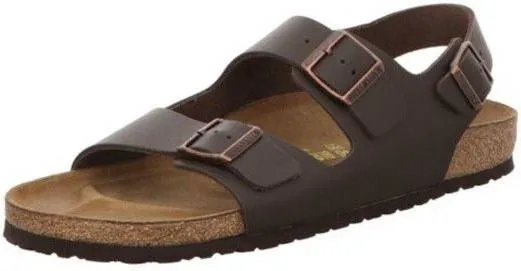 Birkenstock Milano dark brown leather narrow