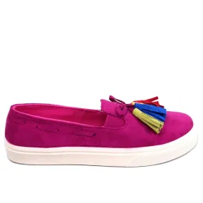 BM Salma Fuchsia lente sneakers met kwastjes roze