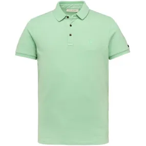 Cast iron polo slim fit light pique stretch ocean    