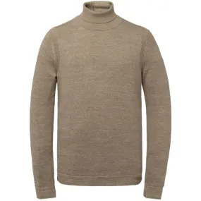 Cast iron roll neck slim fit cotton plated amphora    
