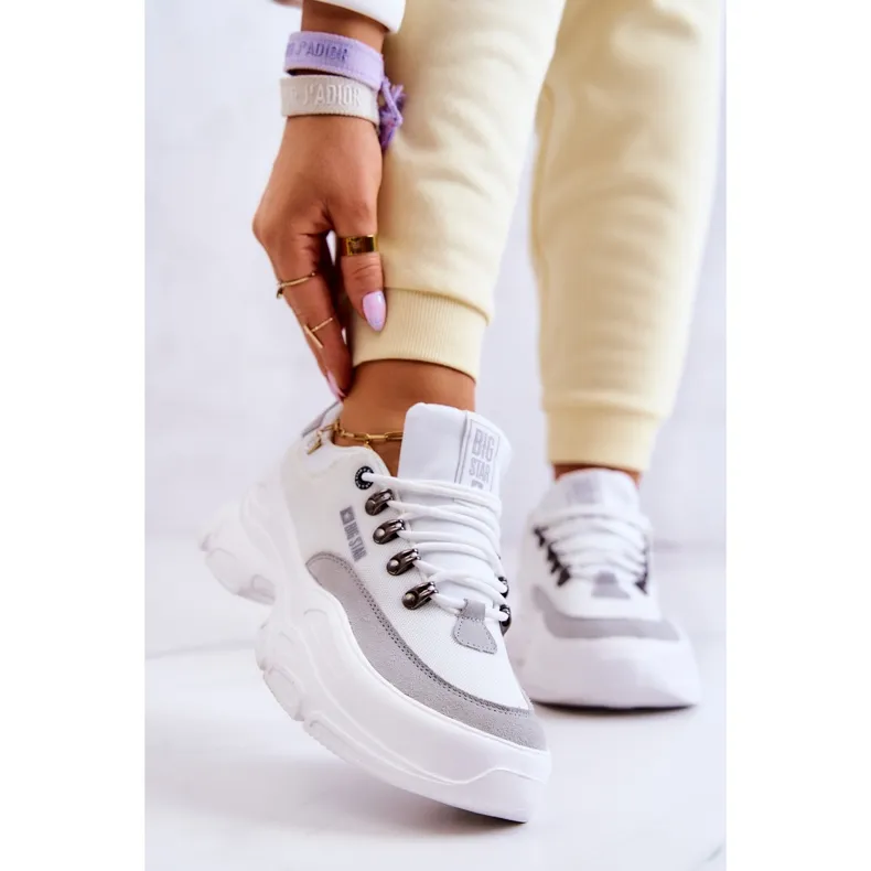 Dames sportschoenen Sneakers Big Star JJ274A220 Wit