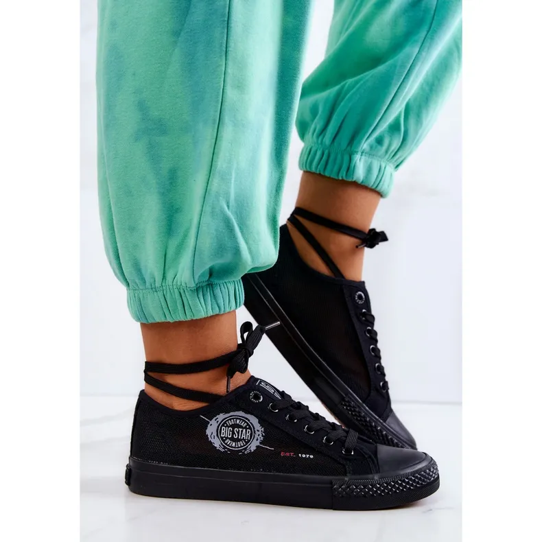 Damessneakers Big Star JJ274A256 Zwarte sneakers