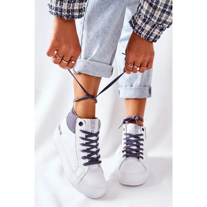 HOOG GEïSOLEERDE SNEAKERS BIG STAR II274144 WITGRIJS