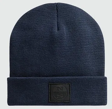 Muts North Sails Men Recycled Blended Cotton Beanie Navy Blue