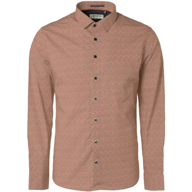 No Excess Overhemd lange mouw met print stretch melon