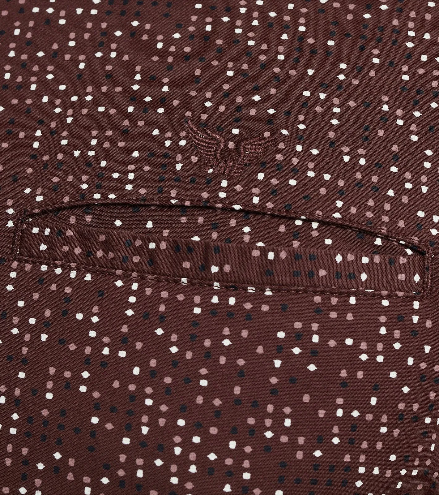 PME Legend  Overhemd Print Bordeaux