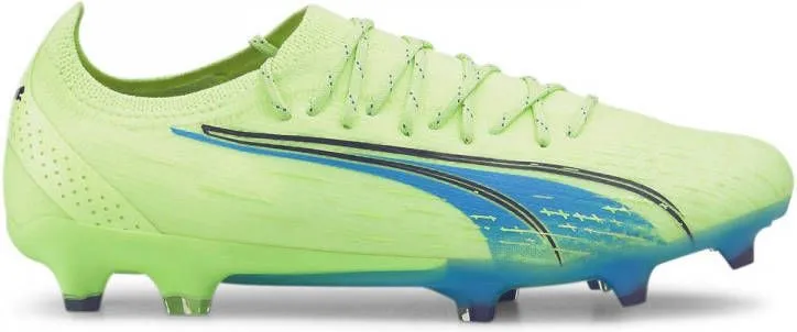 PUMA Ultra Ultimate Gras/Kunstgras Voetbalschoenen(MG)Lichtgroen Blauw Zwart