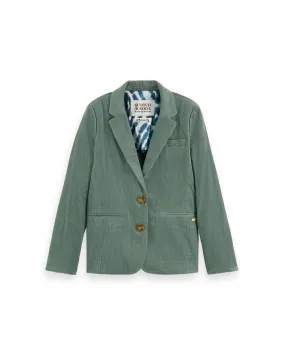 Scotch & Soda Kids Lightweight corduroy blazer 6658 Archive Green