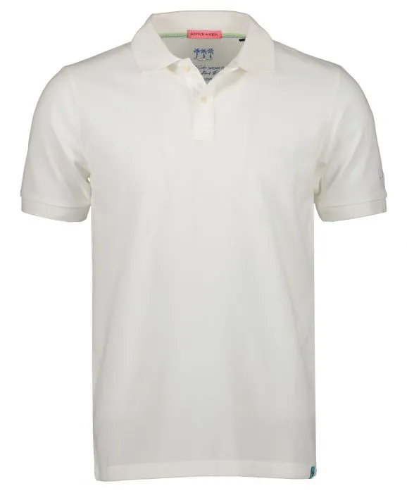 SCOTCH & SODA POLO  SLIM FIT  WIT