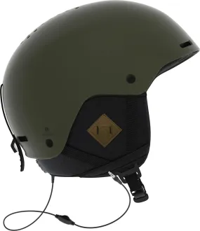 Skihelm Salomon Brigade+ Audio Olive Night