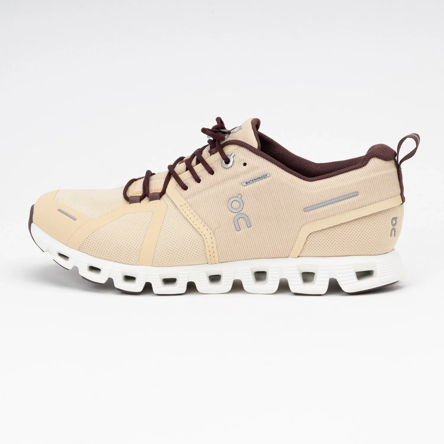 Sneaker On Running Women Cloud 5 Waterproof Savannah Ivory