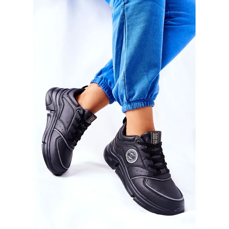Sportschoenen op de Big Star II274313 Black Platform zwart