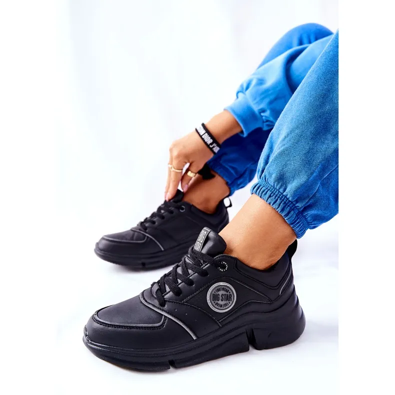 Sportschoenen op de Big Star II274313 Black Platform zwart