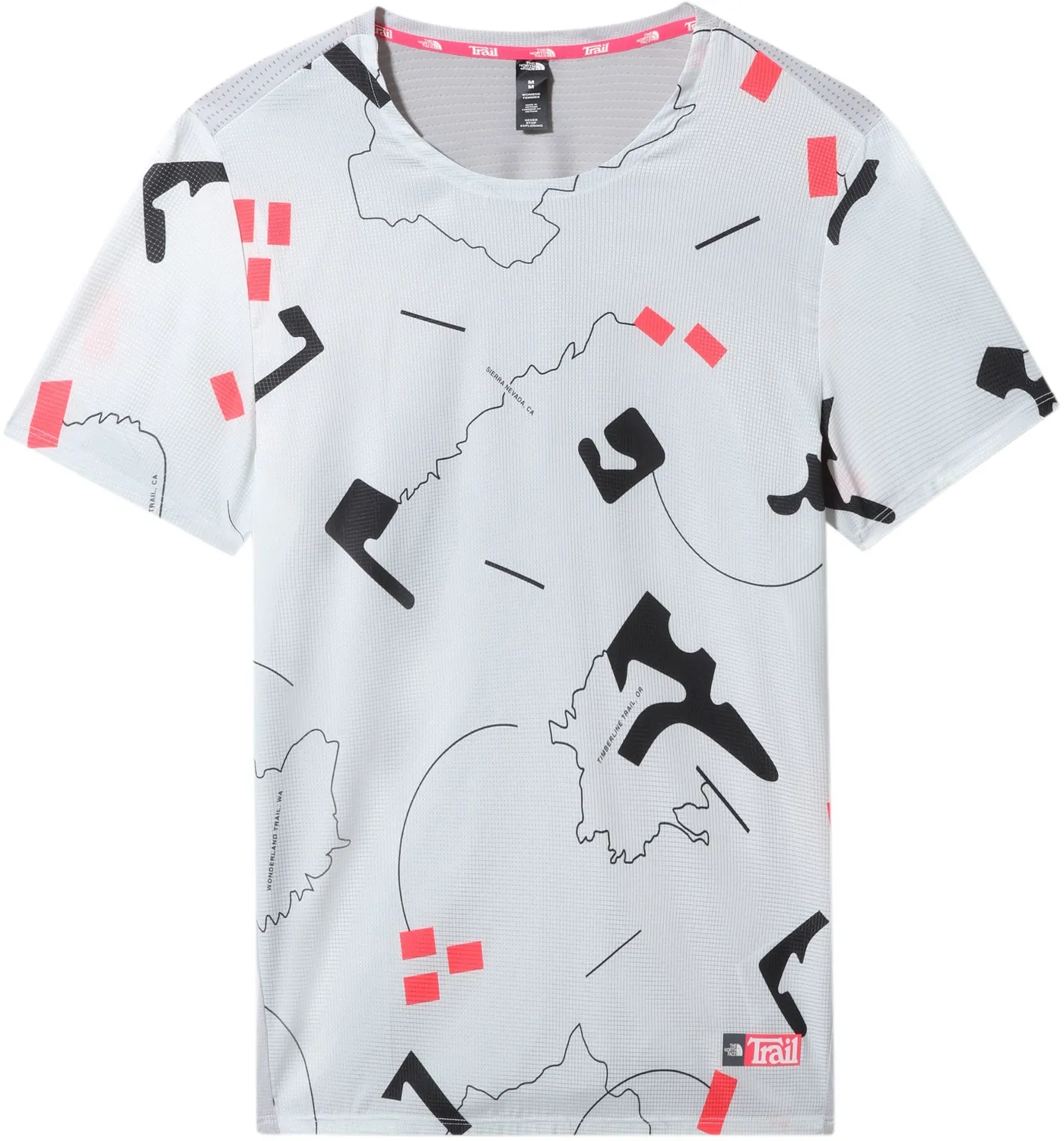 TSHIRT THE NORTH FACE MEN PRINTED SUNRISER S/S SHIRT TNF WHITE TRAIL MARKER PRINT