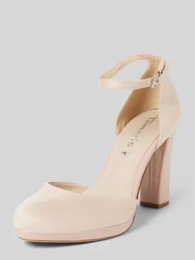 Tamaris Pumps met bevestigingsriempjes in zand