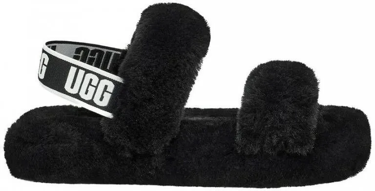 Ugg Oh Yeah Slide Dames Slippers en Sandalen Black Leer